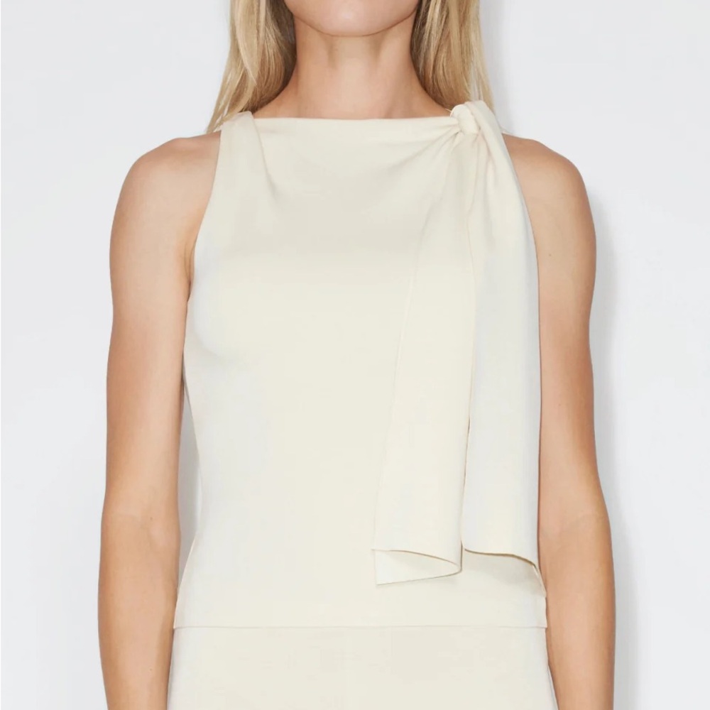 khy Sueded Stretch Knotted Top Stone new size large